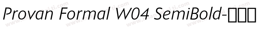 Provan Formal W04 SemiBold字体转换